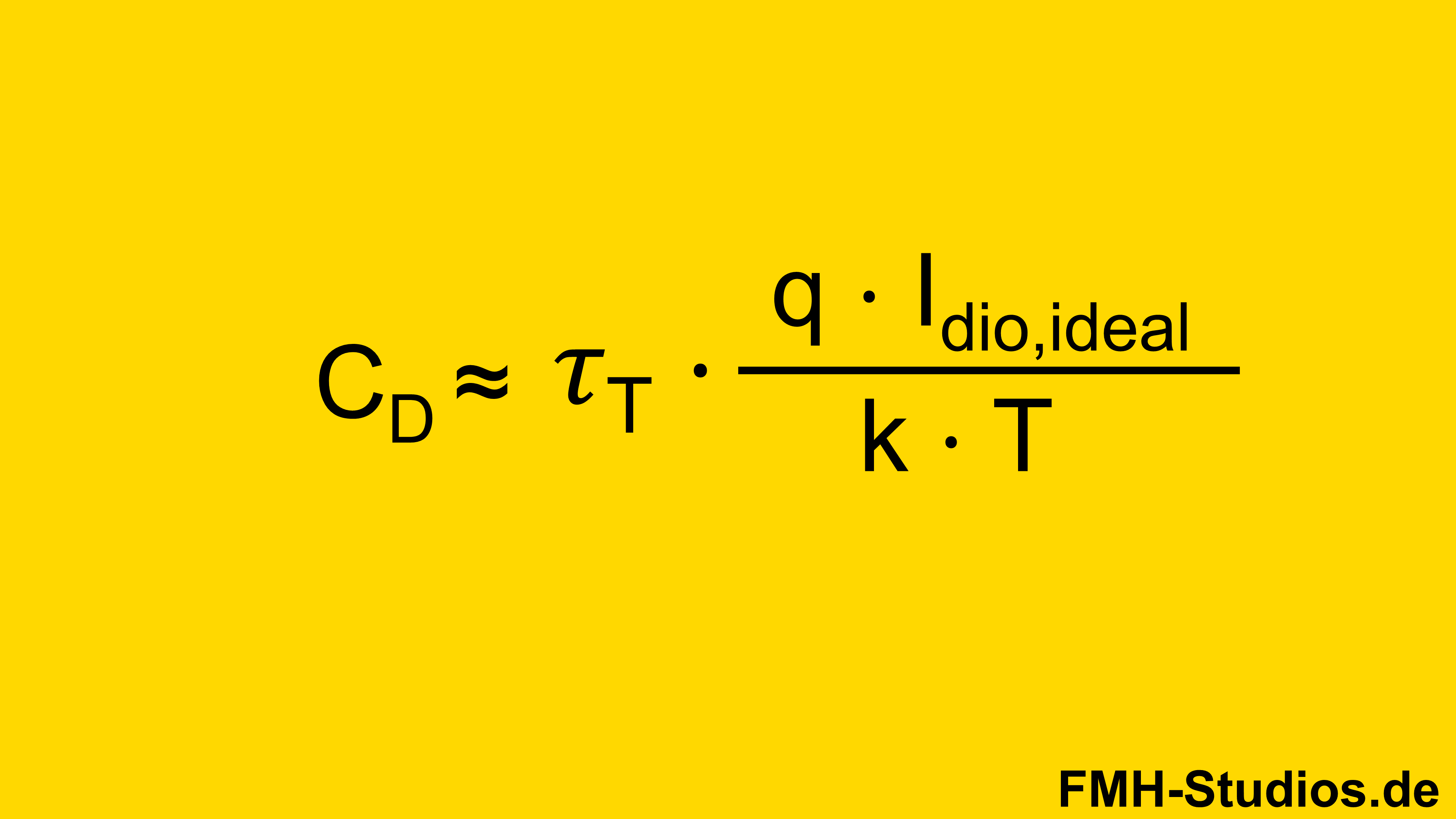 Diffusionskapazität – Diode – PN-Übergang – Kapazität - Berechnung - Gleichung - Formel - vereinfachter Ansatz