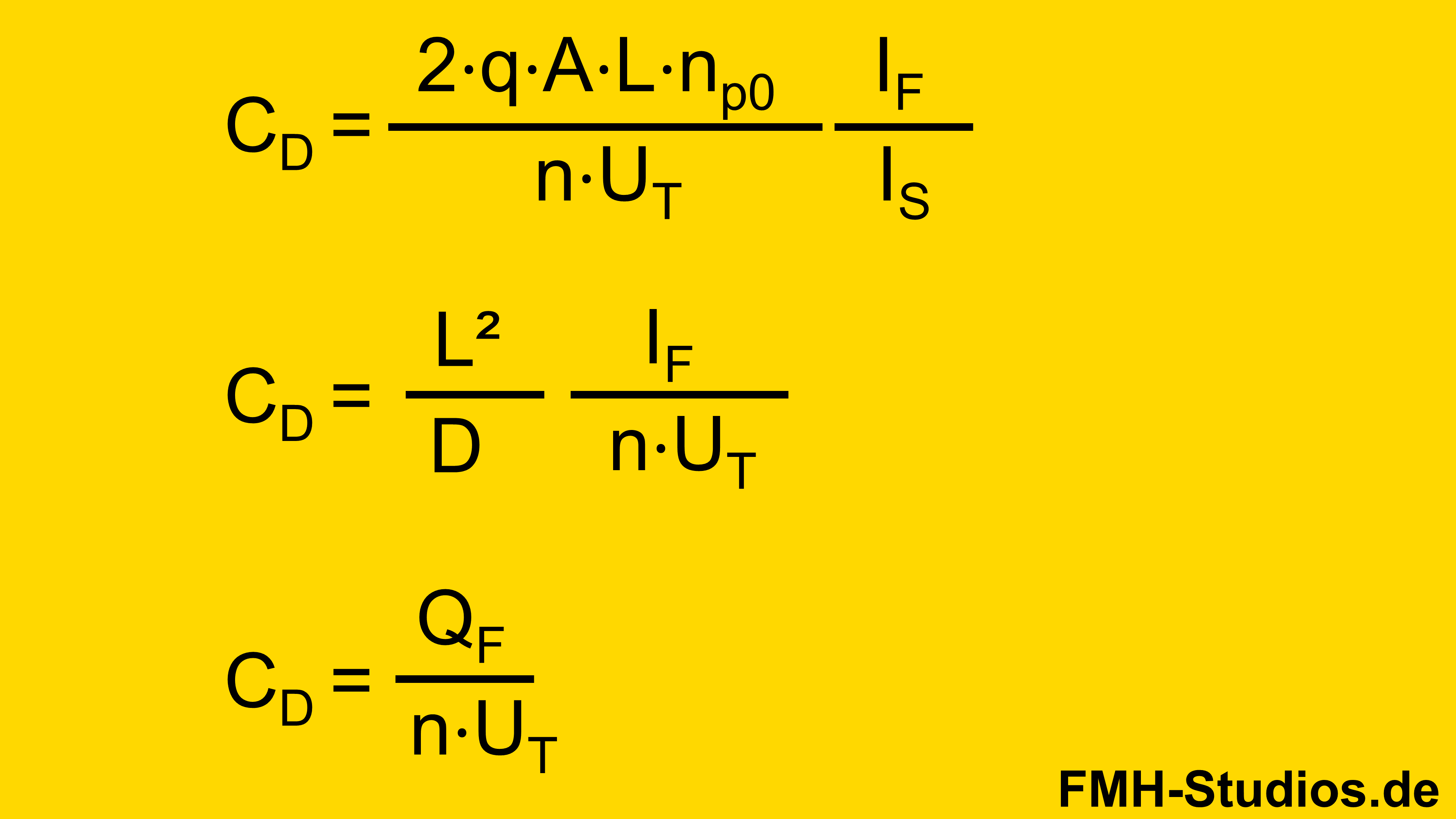 Diffusionskapazität – Diode – PN-Übergang – Kapazität - Berechnung - Gleichung - Formel