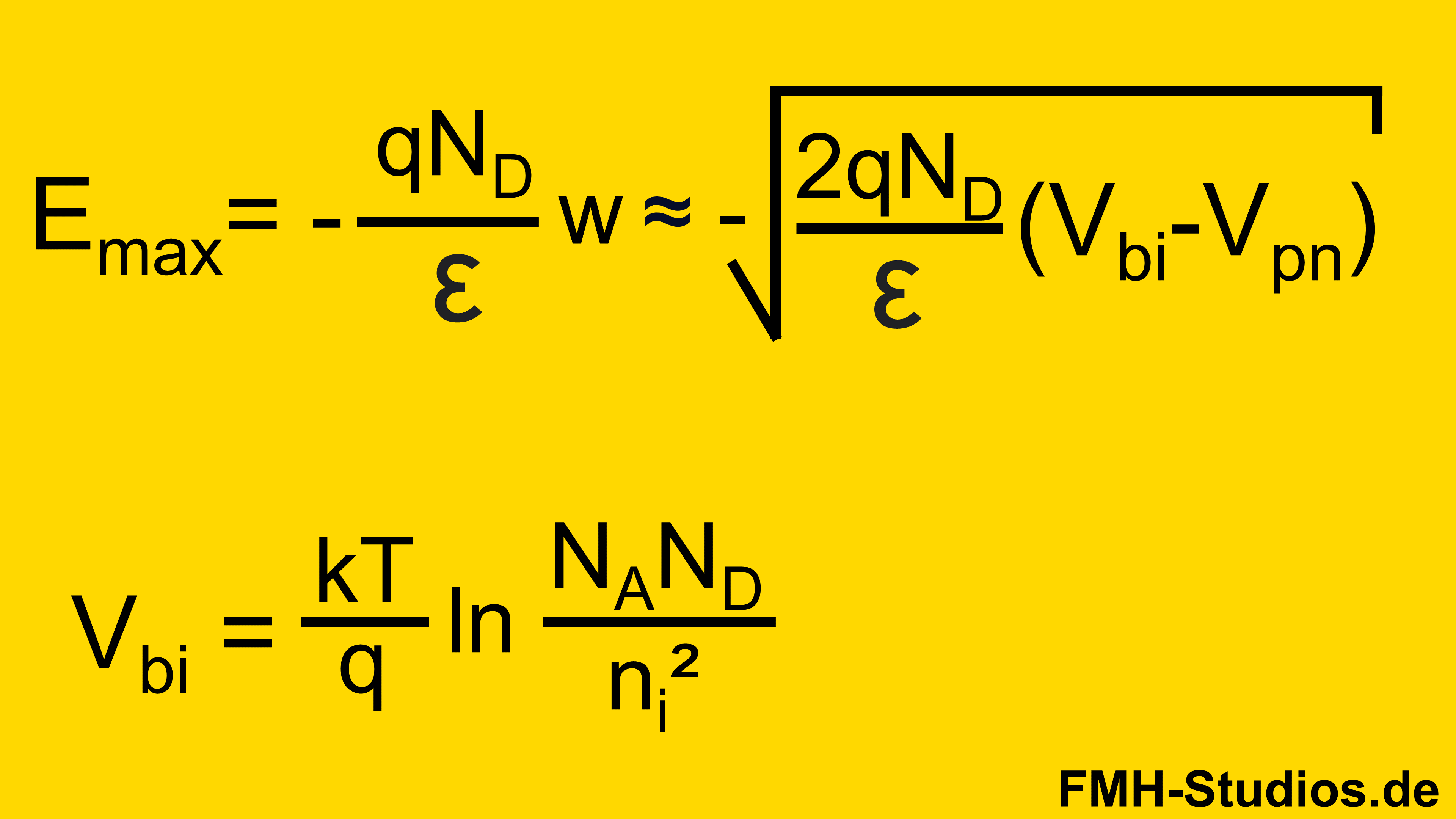 Diode - PN-Übergang - Halbleiter - Durchbruchbereich - Durchbruchspannung - Berechung - Formel