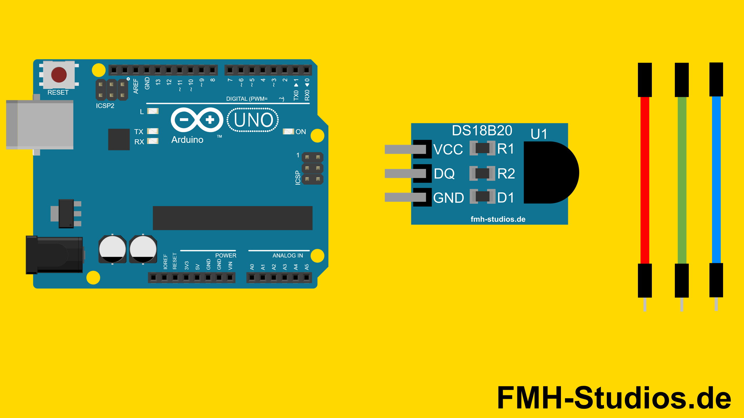 Übersicht - Komponenten - Nano - Uno - Arduino - Temperatursensor - DS18B20 - Tutorial