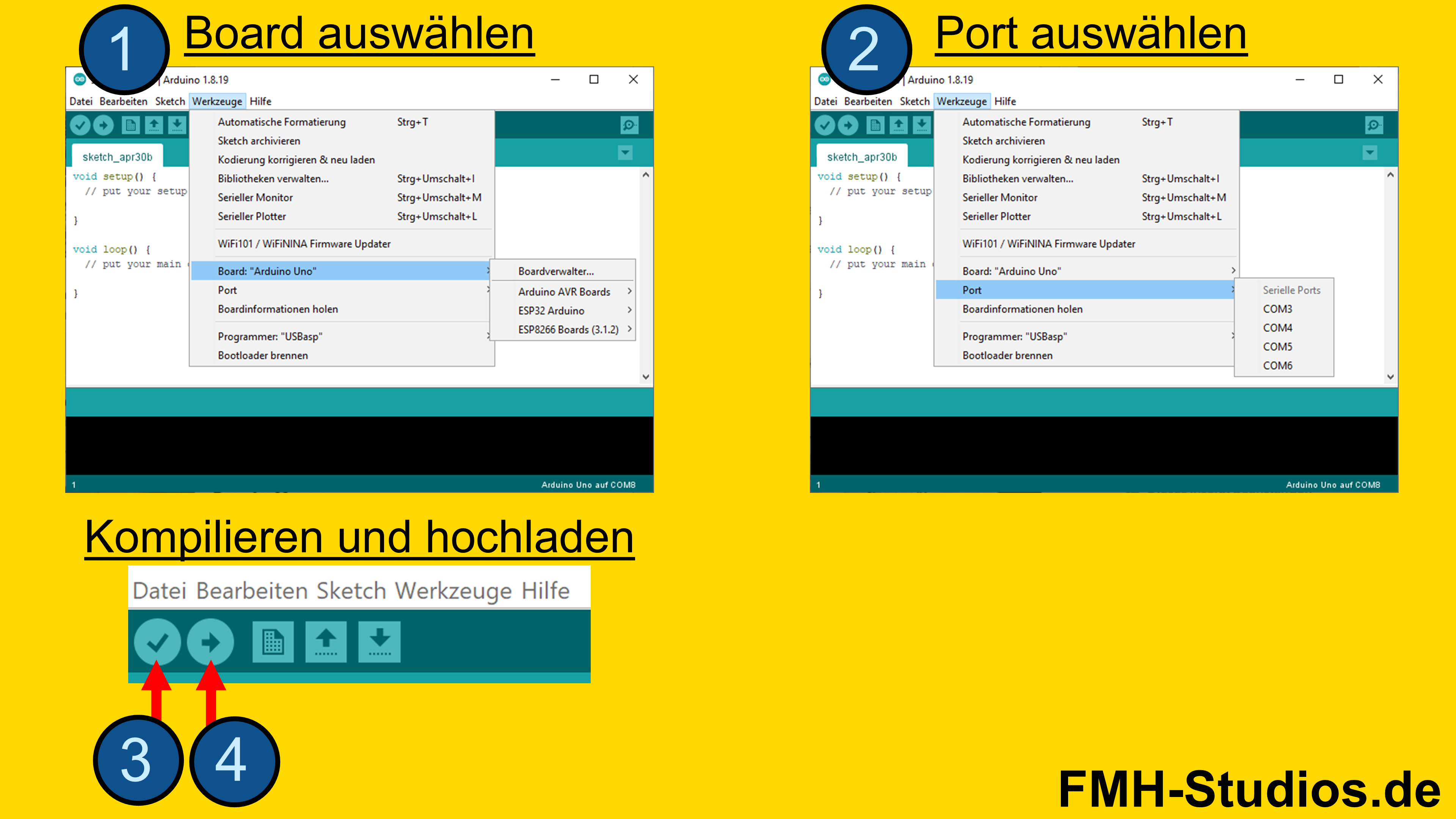 Mikrocontroller - ESP32 - BME280 - Tutorial - Feuchtigkeit - Feuchtigkeitssensor - Luftdruck - Luftdrucksensor - Temperatur - messen - Höhe - Höhensensor - BMP280 - Anleitung - Arduino IDE - kompilieren - hochladen - code - Code kompilieren - Code hochladen - Wetterdaten - Wetterstation selber bauen - Klima messen - Raumklima - Außenklima - Umgebungstemperatur - Barometer - Hygrometer - Thermometer