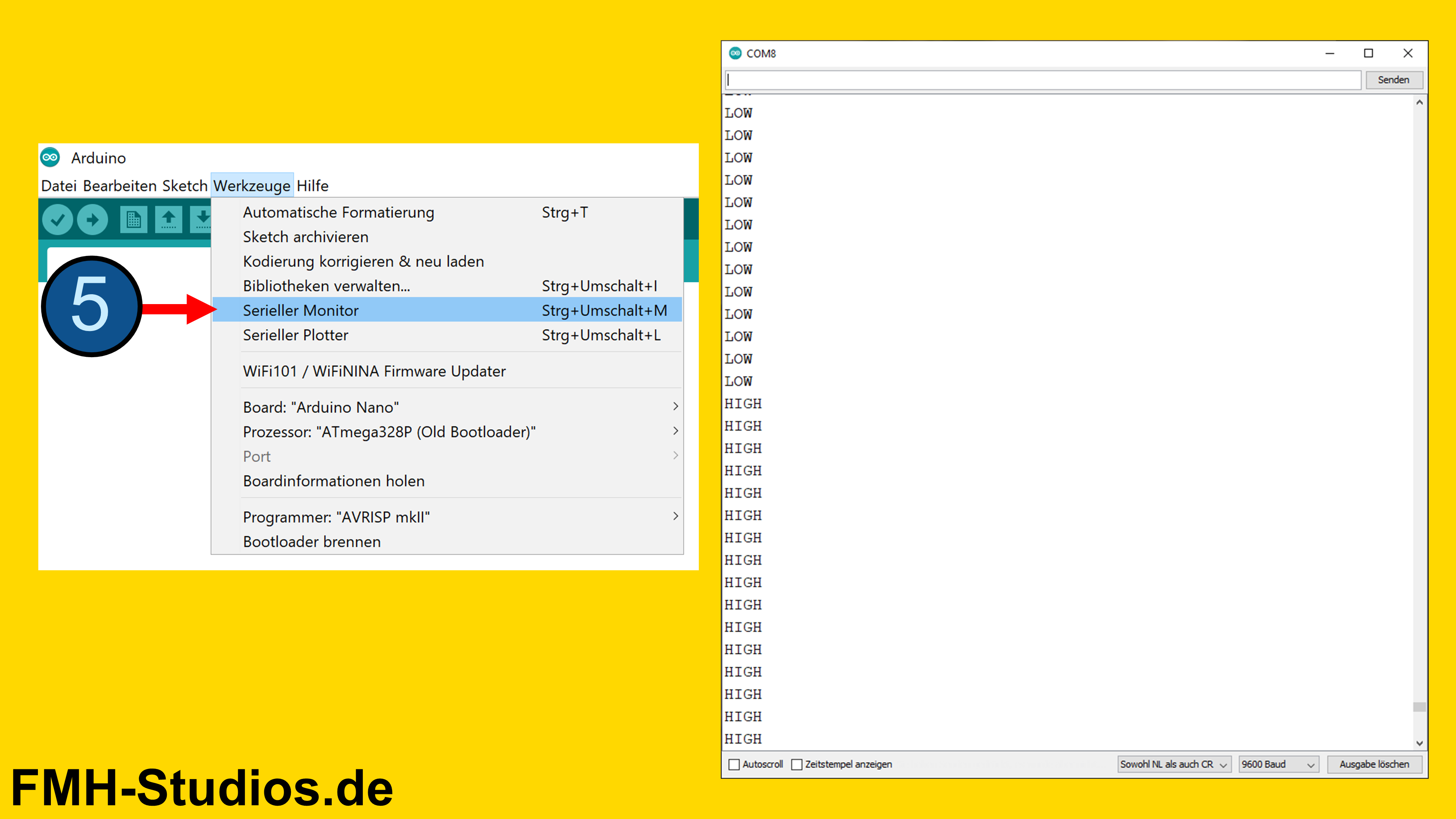 Mikrocontroller - ESP32 - Laserempfänger - Tutorial - Lasererkennung - Lichtsensor - Lichtschranke - Optischer Sensor - Sensorik - Digitaler Sensor - Lichtdetektor - Erkennung - Laser - Empfänger - Arduino IDE - kompilieren - hochladen - code - Programmierung - IDE