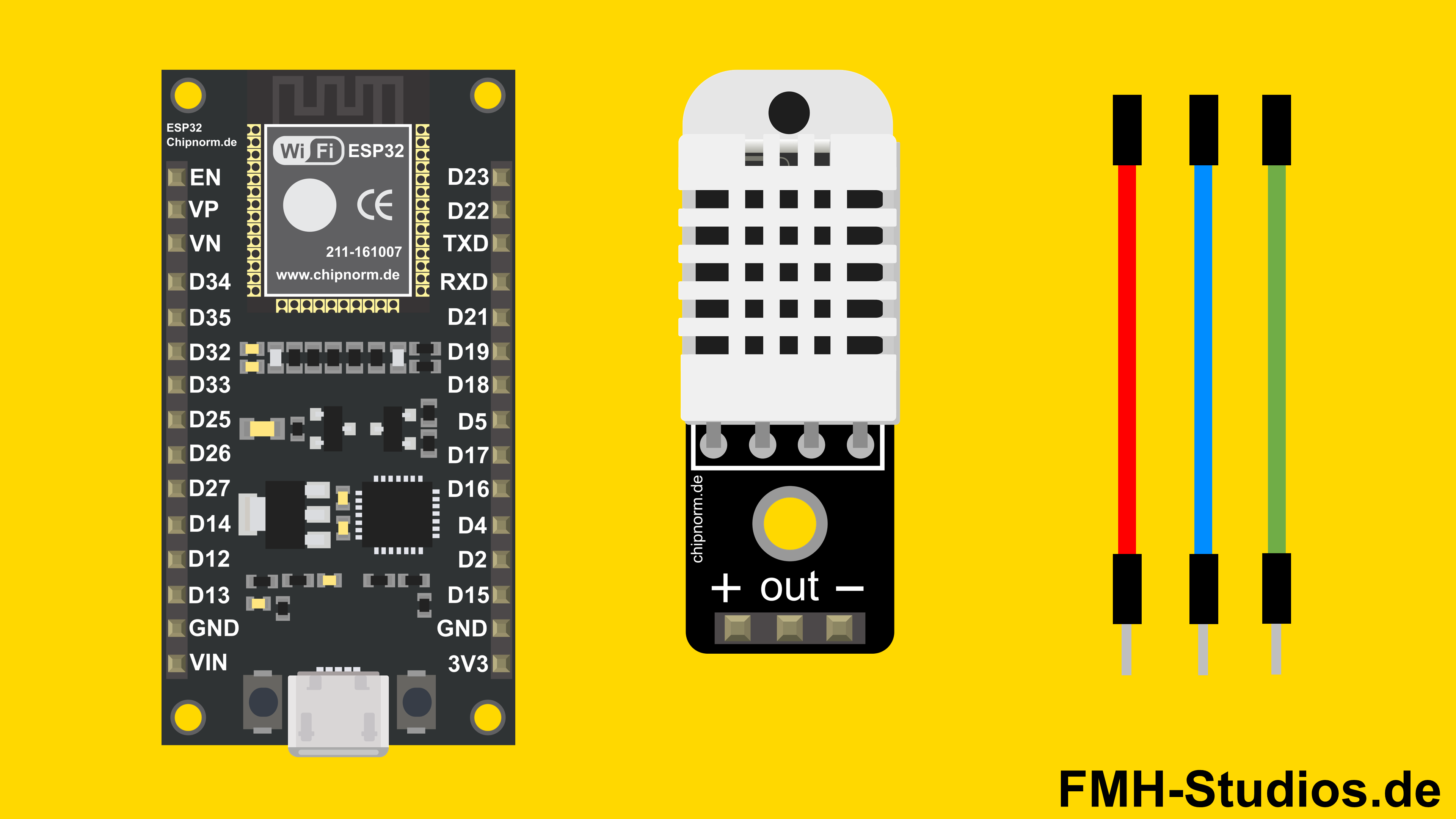 Mikrocontroller - ESP32 - DHT22 - Tutorial - Temperatursensor - Luftfeuchtigkeitssensor - Feuchtigkeitssensor - AM2302 - Hygrometer - Thermometer - Wetterstation - Übersicht - Bauteile - Komponentenliste - Hardware